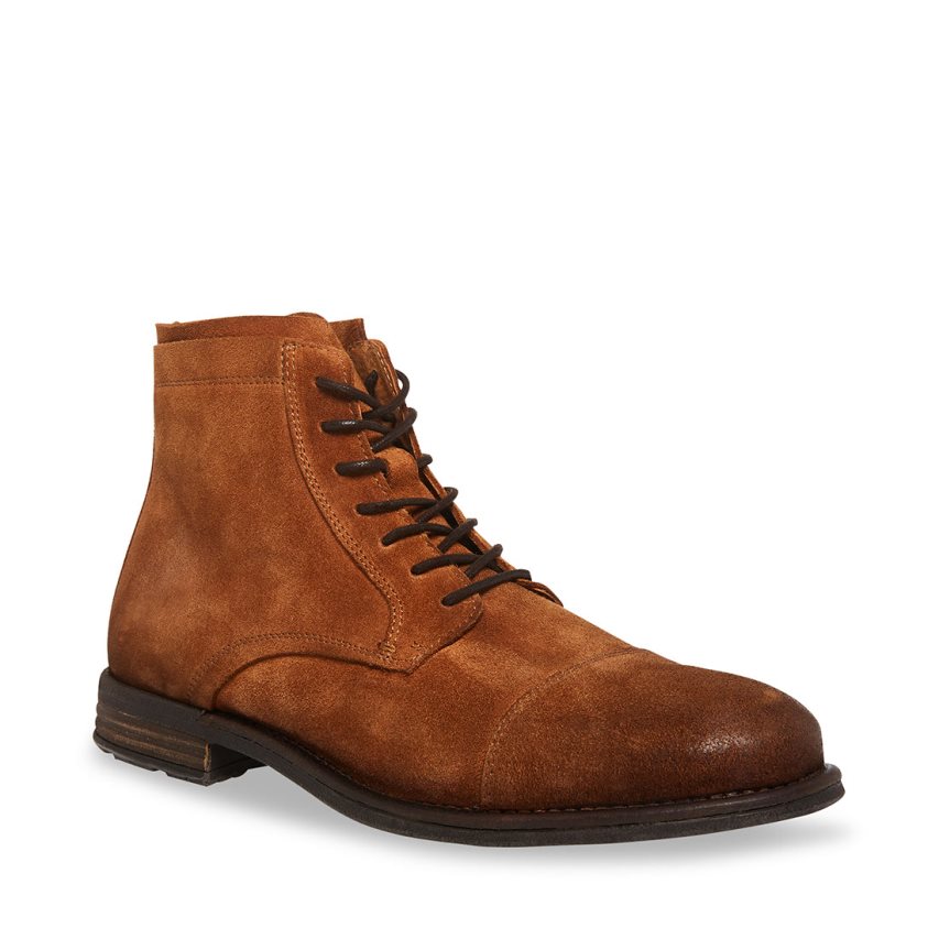 Botines Steve Madden Wells Gamuza Hombre Marrones | ES KHSE40